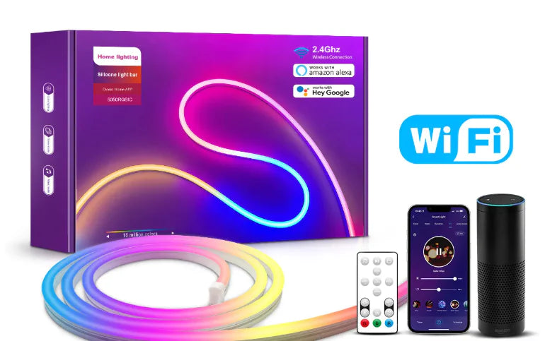 WiFi Smart LED Neon Strip - Intelligente RGB Beleuchtung für Smart Home